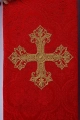Stuła liturgiczna czerwona z haftem krzyża - KST/967/02/11 - HAF KST/967/02/11 - Dewocjonalia P.H. Jakóbczak - Katolicki sklep liturgiczny i hurtownia