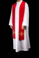 Stuła liturgiczna czerwona z haftem krzyża - KST/967/02/11 - HAF KST/967/02/11 - Dewocjonalia P.H. Jakóbczak - Katolicki sklep liturgiczny i hurtownia