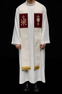 Stuła liturgiczna ecru z haftem PAX - KST/090/05/42
