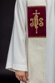 Stuła liturgiczna ecru z haftem Baranka Paschalnego - KST/089/05/42 - HAF KST/089/05/42 - Dewocjonalia P.H. Jakóbczak - Katolicki sklep liturgiczny i hurtownia