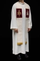 Stuła liturgiczna ecru z haftem Baranka Paschalnego - KST/089/05/42 - HAF KST/089/05/42 - Dewocjonalia P.H. Jakóbczak - Katolicki sklep liturgiczny i hurtownia