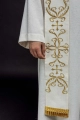 Stuła kapłańska ecru z dekoracyjnym haftem - KST/125/05/52 - HAF KST/125/05/52 - Dewocjonalia P.H. Jakóbczak - Katolicki sklep liturgiczny i hurtownia