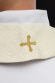 Stuła kapłańska ecru z haftem IHS - KST/508/05/42 - HAF KST/508/05/42 - Dewocjonalia P.H. Jakóbczak - Katolicki sklep liturgiczny i hurtownia