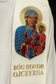 Stuła liturgiczna ecru z haftem maryjnym - KST/501/05/01 - HAF KST/501/05/01 - Dewocjonalia P.H. Jakóbczak - Katolicki sklep liturgiczny i hurtownia