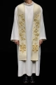 Stuła liturgiczna złota z haftem IHS - KST/031/10/37 - HAF KST/031/10/37 - Dewocjonalia P.H. Jakóbczak - Katolicki sklep liturgiczny i hurtownia