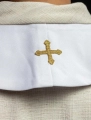 Stuła kapłańska biała z haftem maryjnym - KST/061/04/01 - HAF KST/061/04/01 - Dewocjonalia P.H. Jakóbczak - Katolicki sklep liturgiczny i hurtownia