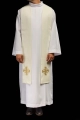 Stuła kapłańska ecru z haftem krzyża - KST/046/05/01 - HAF KST/046/05/01 - Dewocjonalia P.H. Jakóbczak - Katolicki sklep liturgiczny i hurtownia