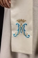 Stuła liturgiczna ecru z haftem maryjnym - KST/061/05/01 - HAF KST/061/05/01 - Dewocjonalia P.H. Jakóbczak - Katolicki sklep liturgiczny i hurtownia