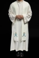 Stuła liturgiczna ecru z haftem maryjnym - KST/061/05/01 - HAF KST/061/05/01 - Dewocjonalia P.H. Jakóbczak - Katolicki sklep liturgiczny i hurtownia