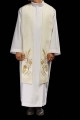 Stuła liturgiczna ecru z haftem eucharystycznym - KST/003/05/01 - HAF KST/003/05/01 - Dewocjonalia P.H. Jakóbczak - Katolicki sklep liturgiczny i hurtownia