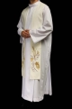 Stuła liturgiczna ecru z haftem eucharystycznym - KST/003/05/01 - HAF KST/003/05/01 - Dewocjonalia P.H. Jakóbczak - Katolicki sklep liturgiczny i hurtownia