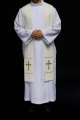 Stuła kapłańska ecru z haftem krzyża - KST/063/05/01 - HAF KST/063/05/01 - Dewocjonalia P.H. Jakóbczak - Katolicki sklep liturgiczny i hurtownia