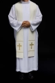 Stuła kapłańska ecru z haftem krzyża - KST/063/05/01 - HAF KST/063/05/01 - Dewocjonalia P.H. Jakóbczak - Katolicki sklep liturgiczny i hurtownia