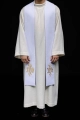 Stuła liturgiczna dwustronna fioletowo-biała z haftem IHS - KST/053/03-04/12 - HAF KST/053/03-04/12 - Dewocjonalia P.H. Jakóbczak - Katolicki sklep liturgiczny i hurtownia