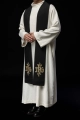 Stuła liturgiczna czarna z haftem IHS - KST/053/07/12 - HAF KST/053/07/12 - Dewocjonalia P.H. Jakóbczak - Katolicki sklep liturgiczny i hurtownia
