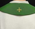 Stuła kapłańska zielona z haftem eucharystycznym - KST/009/01/01 - HAF KST/009/01/01 - Dewocjonalia P.H. Jakóbczak - Katolicki sklep liturgiczny i hurtownia