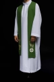 Stuła kapłańska zielona z haftem eucharystycznym - KST/009/01/01 - HAF KST/009/01/01 - Dewocjonalia P.H. Jakóbczak - Katolicki sklep liturgiczny i hurtownia