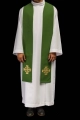 Stuła kapłańska zielona z haftem krzyża - KST/046/01/01 - HAF KST/046/01/01 - Dewocjonalia P.H. Jakóbczak - Katolicki sklep liturgiczny i hurtownia