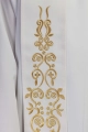 Stuła liturgiczna biała z haftem maryjnym - KST/040/04/01 - HAF KST/040/04/01 - Dewocjonalia P.H. Jakóbczak - Katolicki sklep liturgiczny i hurtownia