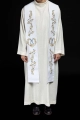 Stuła kapłańska biała z haftem maryjnym - KST/032/04/01 - HAF KST/032/04/01 - Dewocjonalia P.H. Jakóbczak - Katolicki sklep liturgiczny i hurtownia