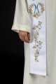 Stuła kapłańska biała z haftem maryjnym - KST/032/04/01 - HAF KST/032/04/01 - Dewocjonalia P.H. Jakóbczak - Katolicki sklep liturgiczny i hurtownia
