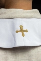 Stuła kapłańska biała z haftem maryjnym - KST/032/04/01 - HAF KST/032/04/01 - Dewocjonalia P.H. Jakóbczak - Katolicki sklep liturgiczny i hurtownia