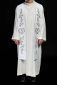 Stuła kapłańska biała z haftem maryjnym - KST/032/04/01 - HAF KST/032/04/01 - Dewocjonalia P.H. Jakóbczak - Katolicki sklep liturgiczny i hurtownia