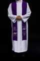 Stuła kapłańska fioletowa z dekoracyjnym haftem - KST/022/03/01 - HAF KST/022/03/01 - Dewocjonalia P.H. Jakóbczak - Katolicki sklep liturgiczny i hurtownia