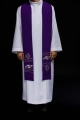Stuła kapłańska fioletowa z dekoracyjnym haftem - KST/022/03/01 - HAF KST/022/03/01 - Dewocjonalia P.H. Jakóbczak - Katolicki sklep liturgiczny i hurtownia