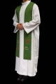 Stuła kapłańska zielona z haftem krzyża - KST/007/01/12 - HAF KST/007/01/12 - Dewocjonalia P.H. Jakóbczak - Katolicki sklep liturgiczny i hurtownia