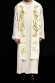 Stuła liturgiczna ecru z dekoracyjnym haftem - KST/412/05/01 - HAF KST/412/05/01 - Dewocjonalia P.H. Jakóbczak - Katolicki sklep liturgiczny i hurtownia