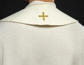 Stuła liturgiczna ecru z dekoracyjnym haftem - KST/412/05/01 - HAF KST/412/05/01 - Dewocjonalia P.H. Jakóbczak - Katolicki sklep liturgiczny i hurtownia