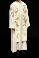 Stuła liturgiczna ecru z dekoracyjnym haftem - KST/412/05/01 - HAF KST/412/05/01 - Dewocjonalia P.H. Jakóbczak - Katolicki sklep liturgiczny i hurtownia