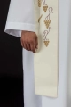 Stuła kapłańska ecru z haftem krzyża - KST/027/05/01 - HAF KST/027/05/01 - Dewocjonalia P.H. Jakóbczak - Katolicki sklep liturgiczny i hurtownia