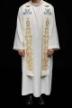 Stuła liturgiczna ecru z haftem maryjnym - KST/056/05/01 - HAF KST/056/05/01 - Dewocjonalia P.H. Jakóbczak - Katolicki sklep liturgiczny i hurtownia