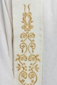 Stuła liturgiczna ecru z haftem maryjnym - KST/056/05/01 - HAF KST/056/05/01 - Dewocjonalia P.H. Jakóbczak - Katolicki sklep liturgiczny i hurtownia