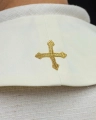 Stuła liturgiczna ecru z haftem maryjnym - KST/056/05/01 - HAF KST/056/05/01 - Dewocjonalia P.H. Jakóbczak - Katolicki sklep liturgiczny i hurtownia