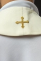 Stuła liturgiczna ecru z haftem IHS - KST/031/05/01 - HAF KST/031/05/01 - Dewocjonalia P.H. Jakóbczak - Katolicki sklep liturgiczny i hurtownia