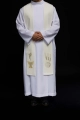 Stuła liturgiczna ecru z haftem eucharystycznym - KST/009/05/01 - HAF KST/009/05/01 - Dewocjonalia P.H. Jakóbczak - Katolicki sklep liturgiczny i hurtownia