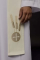 Stuła liturgiczna ecru z haftem eucharystycznym - KST/009/05/01 - HAF KST/009/05/01 - Dewocjonalia P.H. Jakóbczak - Katolicki sklep liturgiczny i hurtownia