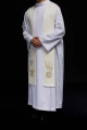 Stuła liturgiczna ecru z haftem eucharystycznym - KST/009/05/01 - HAF KST/009/05/01 - Dewocjonalia P.H. Jakóbczak - Katolicki sklep liturgiczny i hurtownia