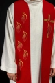 Stuła liturgiczna czerwona z haftem krzyża - KST/216/02/62 - HAF KST/216/02/62 - Dewocjonalia P.H. Jakóbczak - Katolicki sklep liturgiczny i hurtownia