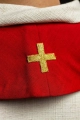 Stuła liturgiczna czerwona z haftem krzyża - KST/216/02/62 - HAF KST/216/02/62 - Dewocjonalia P.H. Jakóbczak - Katolicki sklep liturgiczny i hurtownia