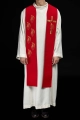 Stuła liturgiczna czerwona z haftem krzyża - KST/216/02/62 - HAF KST/216/02/62 - Dewocjonalia P.H. Jakóbczak - Katolicki sklep liturgiczny i hurtownia