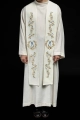 Stuła liturgiczna ecru z haftem maryjnym - KST/032/05/01 - HAF KST/032/05/01 - Dewocjonalia P.H. Jakóbczak - Katolicki sklep liturgiczny i hurtownia