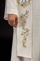 Stuła liturgiczna ecru z haftem maryjnym - KST/032/05/01 - HAF KST/032/05/01 - Dewocjonalia P.H. Jakóbczak - Katolicki sklep liturgiczny i hurtownia