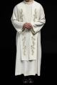 Stuła liturgiczna ecru z haftem maryjnym - KST/032/05/01 - HAF KST/032/05/01 - Dewocjonalia P.H. Jakóbczak - Katolicki sklep liturgiczny i hurtownia