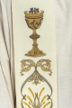 Stuła liturgiczna ecru z haftem IHS - KST/042/05/01 - HAF KST/042/05/01 - Dewocjonalia P.H. Jakóbczak - Katolicki sklep liturgiczny i hurtownia