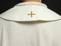 Stuła liturgiczna ecru z haftem krzyża - KST/007/05/12 - HAF KST/007/05/12 - Dewocjonalia P.H. Jakóbczak - Katolicki sklep liturgiczny i hurtownia