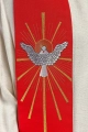 Stuła liturgiczna czerwona z dekoracyjnym haftem - KST/030/02/01 - HAF KST/030/02/01 - Dewocjonalia P.H. Jakóbczak - Katolicki sklep liturgiczny i hurtownia